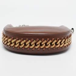 Pre Owned Stella McCartney Brown Faux Leather Medium Frayme Shoulder Bag