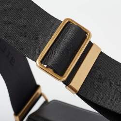 Pre Owned Stella McCartney Black Leather S-Wave Shoulder Bag