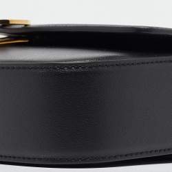 Pre Owned Stella McCartney Black Leather S-Wave Shoulder Bag