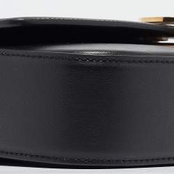 Pre Owned Stella McCartney Black Leather S-Wave Shoulder Bag