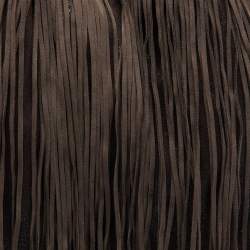 Pre Owned Stella McCartney Dark Brown Faux Suede Fringe Small Falabella Tote