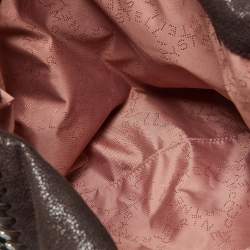 Pre Owned Stella McCartney Dark Brown Faux Suede Fringe Small Falabella Tote