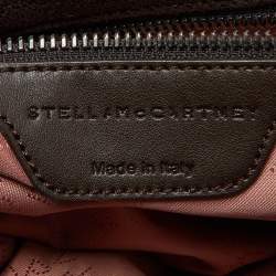 Pre Owned Stella McCartney Dark Brown Faux Suede Fringe Small Falabella Tote