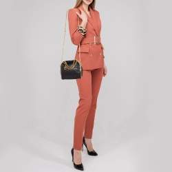 Pre Owned Stella McCartney Black Faux Suede Tiny Falabella Shoulder Bag