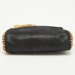 Pre Owned Stella McCartney Black Faux Suede Tiny Falabella Shoulder Bag