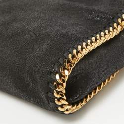 Pre Owned Stella McCartney Black Faux Suede Tiny Falabella Shoulder Bag