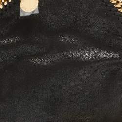 Pre Owned Stella McCartney Black Faux Suede Tiny Falabella Shoulder Bag