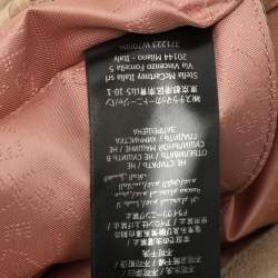 Pre Owned Stella McCartney Cream Chevron Quilted Faux Suede Mini Falabella Tote