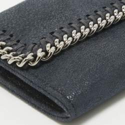 Stella McCartney Navy Blue Faux Leather Falabella Continental Wallet