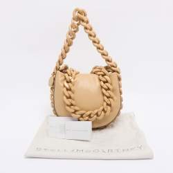 Pre Owned Stella McCartney Beige Faux Leather Small Puffy Shoulder Bag