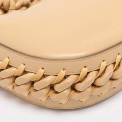 Pre Owned Stella McCartney Beige Faux Leather Small Puffy Shoulder Bag