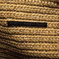 Stella McCartney Beige Raffia Logo Tote 
