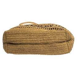 Stella McCartney Beige Raffia Logo Tote 
