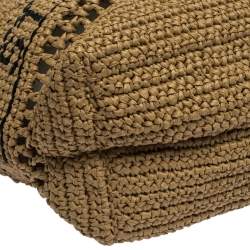 Stella McCartney Beige Raffia Logo Tote 