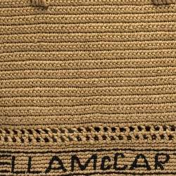 Stella McCartney Beige Raffia Logo Tote 