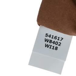 Pre Owned Stella McCartney Camel Logo Perforated Faux Leather Drawstring Backpack