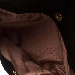 Pre Owned Stella McCartney Black Faux Leather Falabella Fold Over Clutch