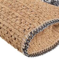 Pre Owned Stella Mccartney Beige Raffia Mini Falabella Tote