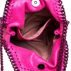 Pre Owned Stella McCartney Neon Pink Faux Leather Tiny Falabella Shoulder Bag