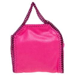 Pre Owned Stella McCartney Neon Pink Faux Leather Tiny Falabella Shoulder Bag