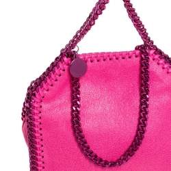 Pre Owned Stella McCartney Neon Pink Faux Leather Tiny Falabella Shoulder Bag