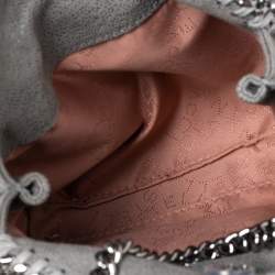 Pre Owned Stella McCartney Grey Faux Leather Tiny Falabella Crossbody Bag