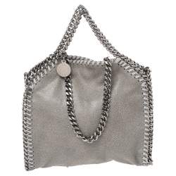 Pre Owned Stella McCartney Grey Faux Leather Tiny Falabella Crossbody Bag