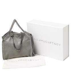Pre Owned Stella McCartney Grey Faux Leather Tiny Falabella Crossbody Bag