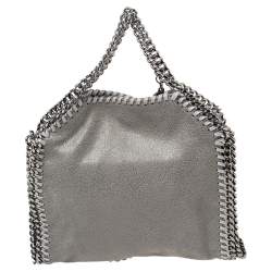 Pre Owned Stella McCartney Grey Faux Leather Tiny Falabella Crossbody Bag