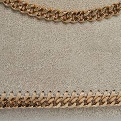 Pre Owned Stella McCartney Beige Faux Suede Falabella Flap Shoulder Bag