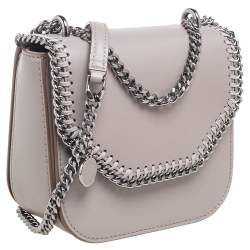Pre Owned Stella McCartney Beige Faux Leather Falabella Box Shoulder Bag