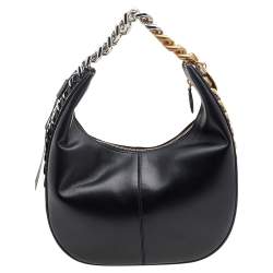 Pre Owned Stella McCartney Black Faux Leather Hobo