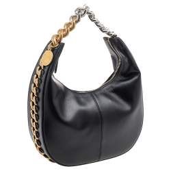Pre Owned Stella McCartney Black Faux Leather Hobo