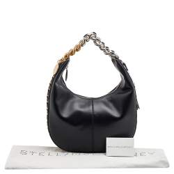 Pre Owned Stella McCartney Black Faux Leather Hobo