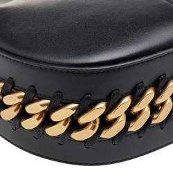 Pre Owned Stella McCartney Black Faux Leather Hobo