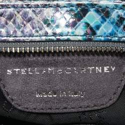 Pre Owned حقيبة كلتش ستيلا مكارتني فالابيلا فلو جلد ثعبان صناعي متعدد الألوان بسحاب مطوية