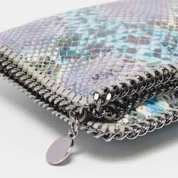 Pre Owned حقيبة كلتش ستيلا مكارتني فالابيلا فلو جلد ثعبان صناعي متعدد الألوان بسحاب مطوية