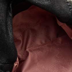 Pre Owned Stella McCartney Black Faux Leather Mini Falabella Flap Shoulder Bag