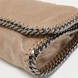 Stella McCartney Beige Faux Suede Falabella Clutch
