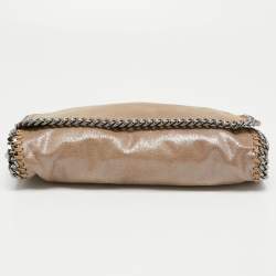 Stella McCartney Beige Faux Suede Falabella Clutch