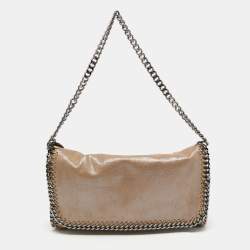 Stella McCartney Beige Faux Suede Falabella Clutch