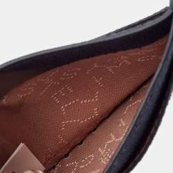 Pre Owned Stella Mccartney Navy Blue Faux Suede Falabella Cardholder