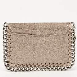 Pre Owned Stella McCartney Faux Suede Falabella Card Holder