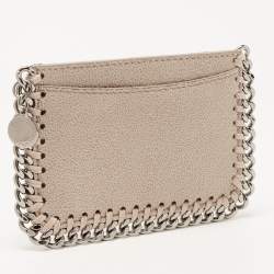 Pre Owned Stella McCartney Faux Suede Falabella Card Holder