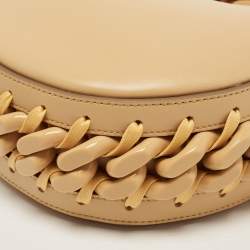 Pre Owned Stella McCartney Beige Faux Leather Small Puffy Shoulder Bag