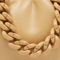 Pre Owned Stella McCartney Beige Faux Leather Small Puffy Shoulder Bag