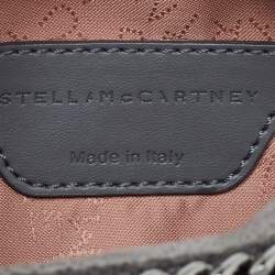 Pre Owned Stella McCartney Grey Faux Suede Oval Falabella Crossbody Bag