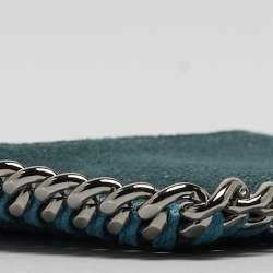 Pre Owned Stella McCartney Green Faux Falabella Zip Card Holder