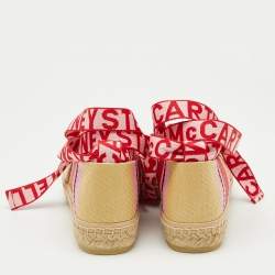 Stella McCartney Multicolor Striped Raffia Gaia Espadrille Flats Size 37