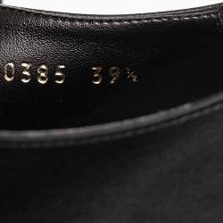 Stella McCartney Black Faux Leather Elyse Platform Sneakers Size 39.5